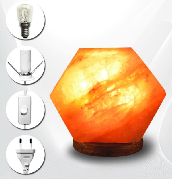 Diamond Shape Crystal Salt Lamp BlessesdFriday.pk