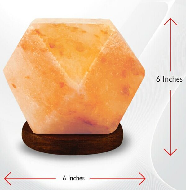 Size of Diamond Shape Crystal Salt Lamp BlessesdFriday.pk