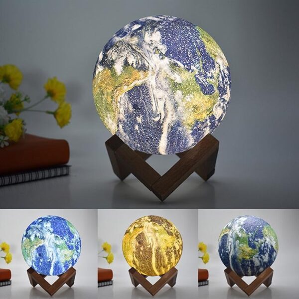 Touch & Remote Control Earth Lamp