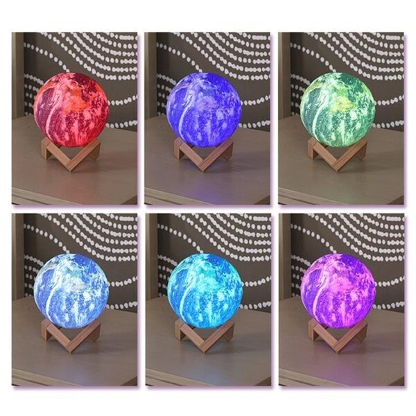 Multicolor LED Moon Light with Stand