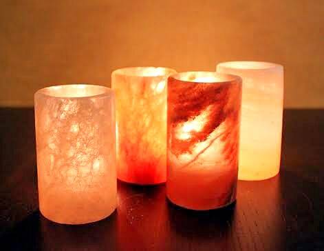 Pink Rock Salt Lamp candle holder BlessedFriday.pk