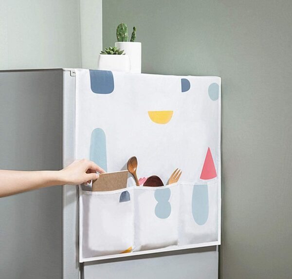 Fridge Cover with Pockets on Both Sides
