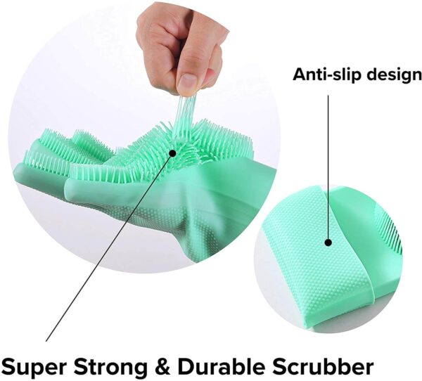 Magic silicone gloves scrubbing gloves for dishes