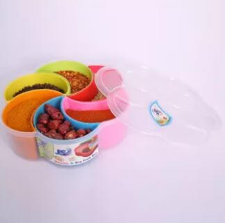 round shape masala and dry fruit box with multicolor in Pakistan