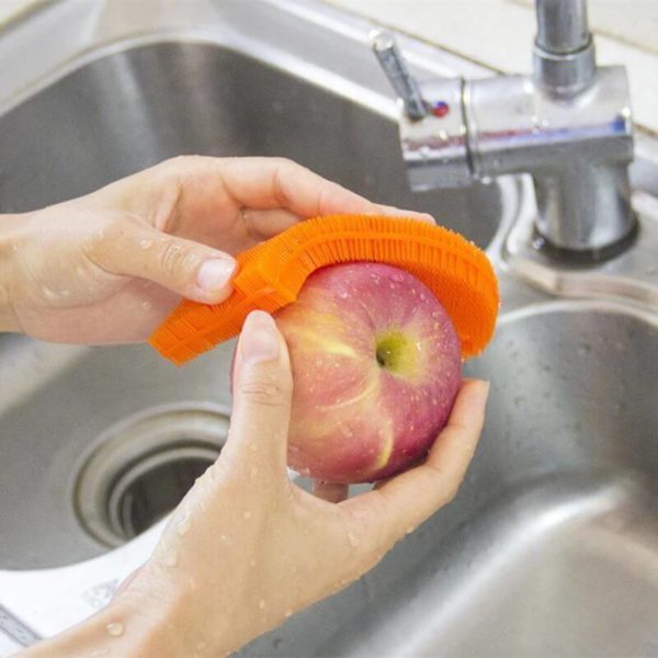 Silicone Dish Scrubber for Dishes Fruit Vegetable