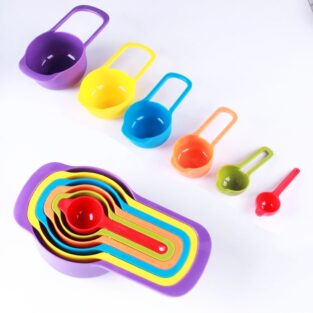 Rainbow Measuring cups and spoons set blessedfriday.pk