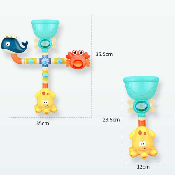 Size of Baby Bath Toys Water Pipe Spray