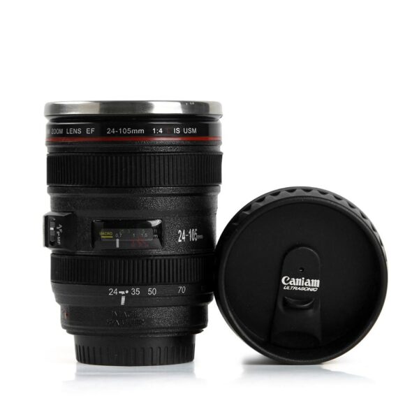 Camera Lens Coffee Mug With Lid