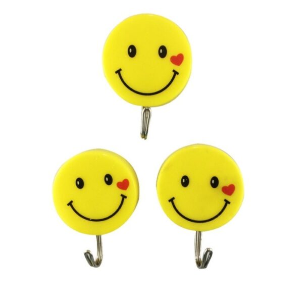 Three Pack Creative Home Smiling Face Hook BlessedFriday