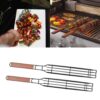 kabob grilling baskets with wooden handle pakistan