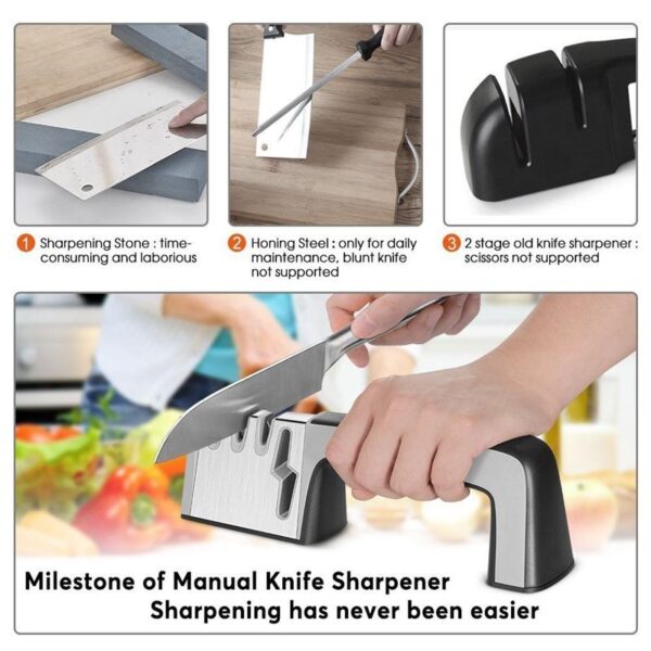 4 in 1 Kitchen Manual Knife Sharpener in Pakistan