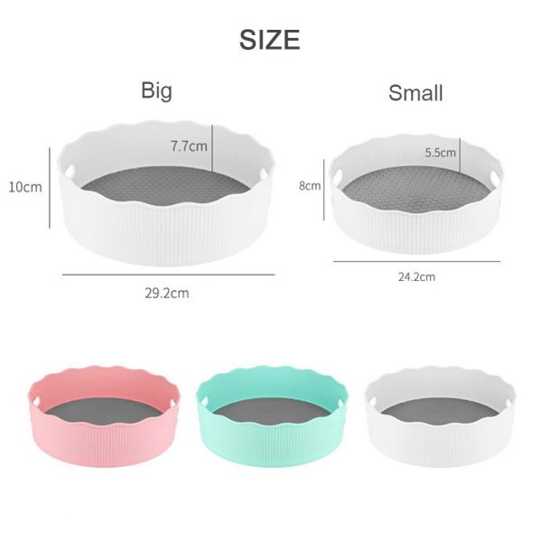 size of multi function rotating storage tray
