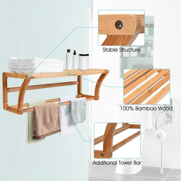 bamboo wall towel rack blessedfriday