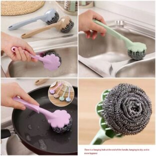 kitchen cleaning brush with handle