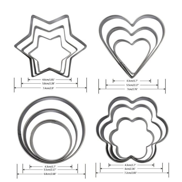 size of cookie cutter set