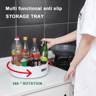 360 ° rotating multi function anti-skid storage tray