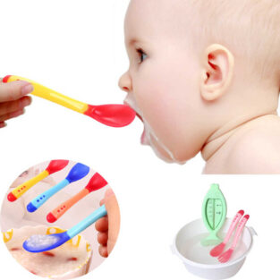 silicone baby feeding spoon