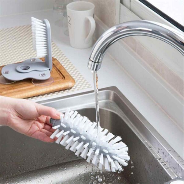 glass cleaner brush with suction cup