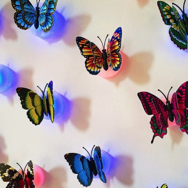 red butterfly wall lights