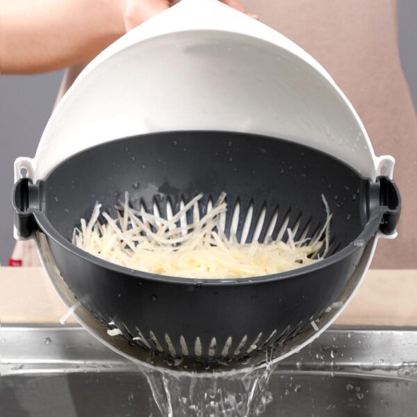 9 in 1 vegetable cutter with drain basket