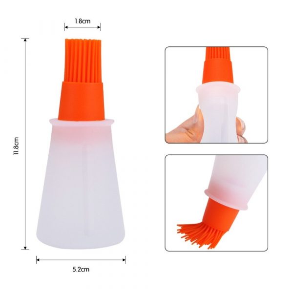 silicone oil bottle with basting brush
