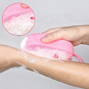 silicone body brush with handle