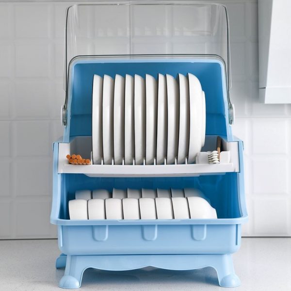 dish drainer rack with cover