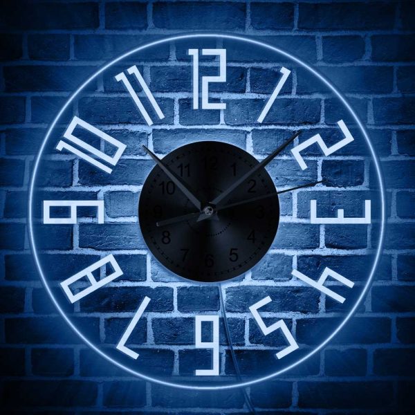 Color Changing Modern LED Wall Light Neon CLOCK