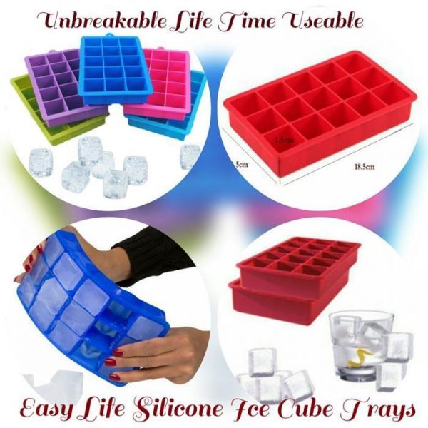 silicone ice cubes trays