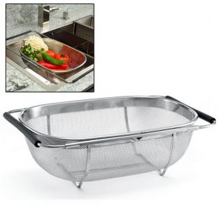 over the sink collapsible colander