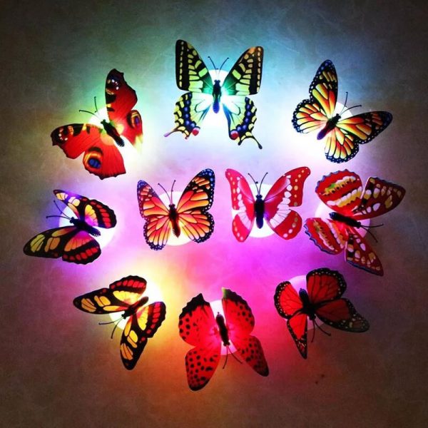 led 3d butterfly wall lights