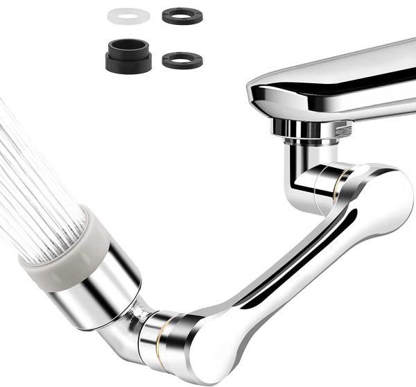 rotating universal faucet extender with copper splash filter - blessedfriday.pk
